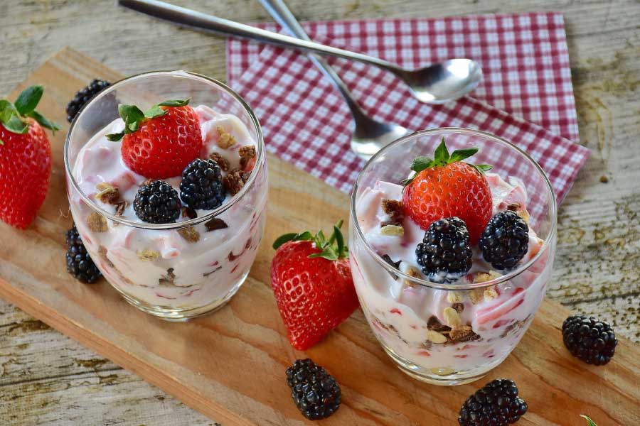 Fruit parfaits for soft foods after surgery.